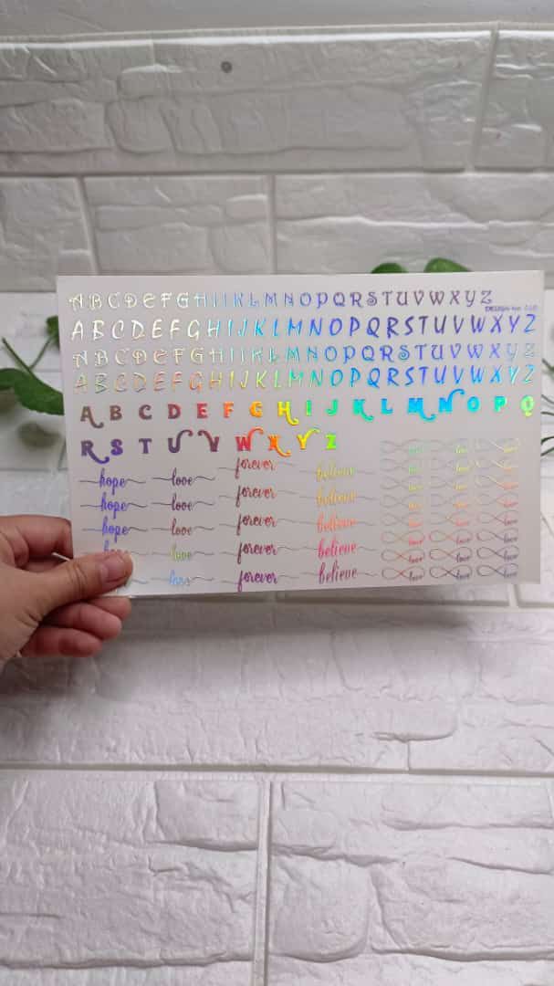 Embossed Sticker Holographic Sheet AFD-010