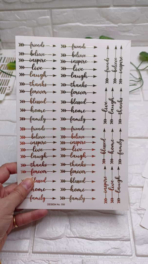 Embossed Sticker Sheet AFD-056