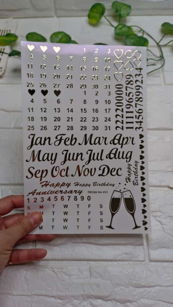 Embossed Sticker Sheet AFD-015