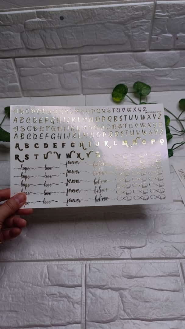 Embossed Sticker Sheet D30