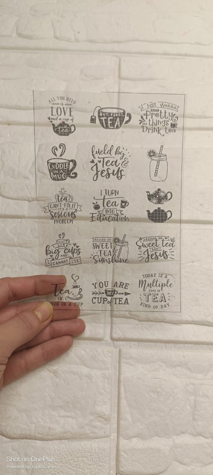Kitchen Quote Insert Sheet cup