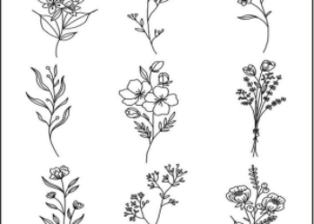 Sticker Sheet SS13 botanical leaves .pack of 10 mini