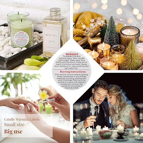 Warning Sticker Sheet White Pre-cut