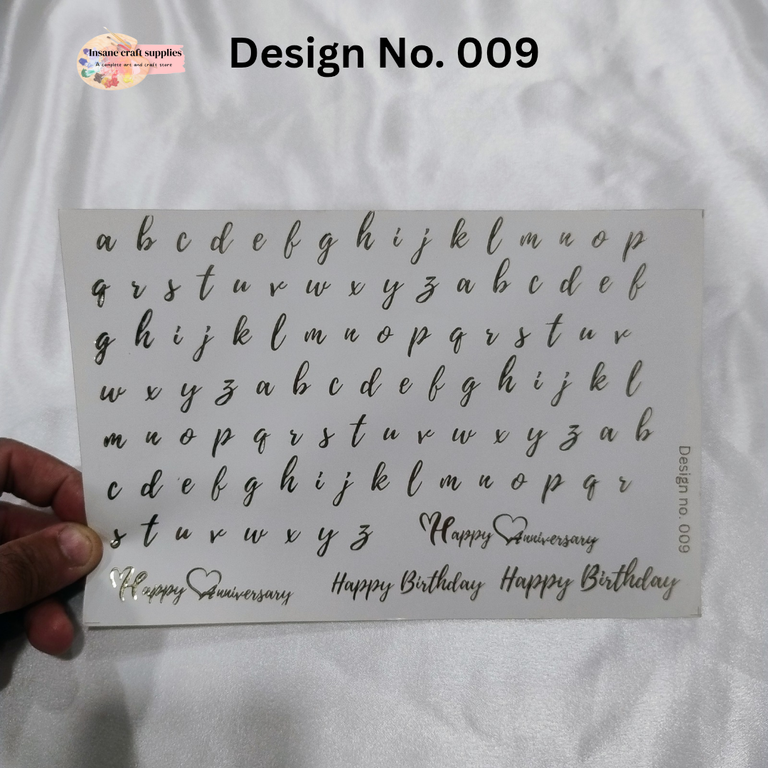 Embossed Sticker Sheet AF009