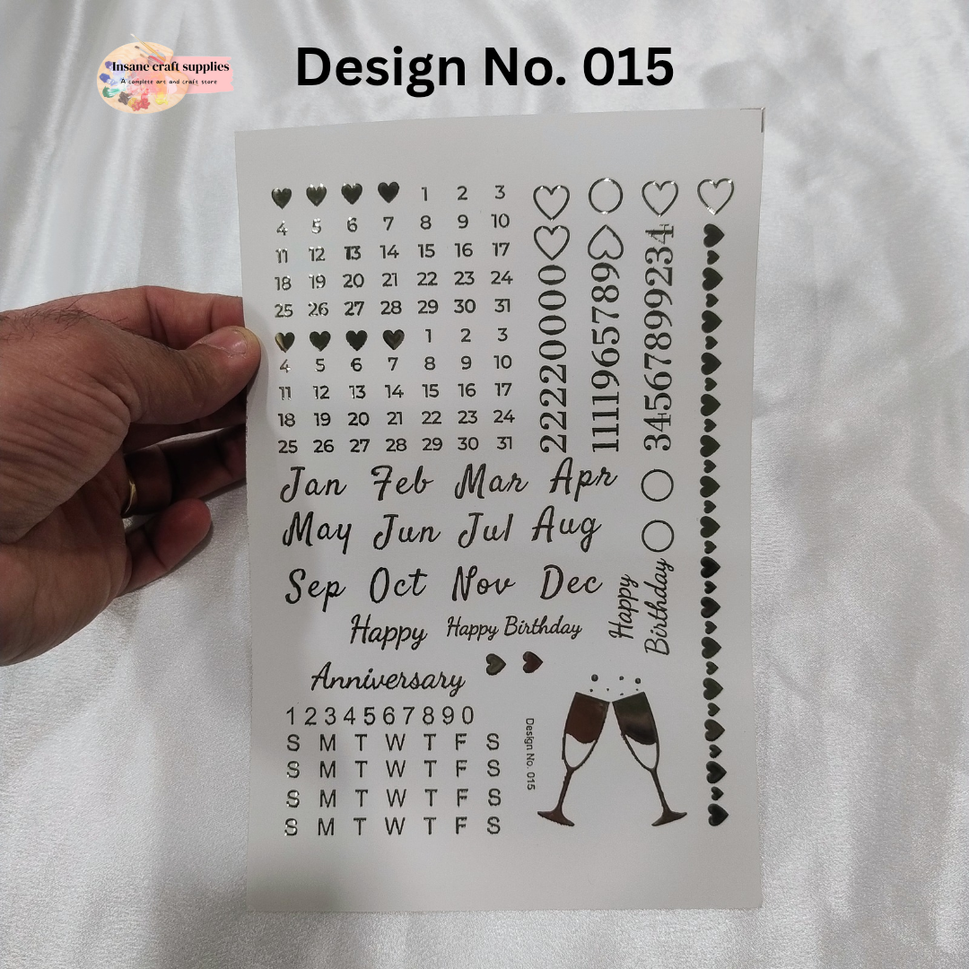 Embossed Sticker Sheet AF015