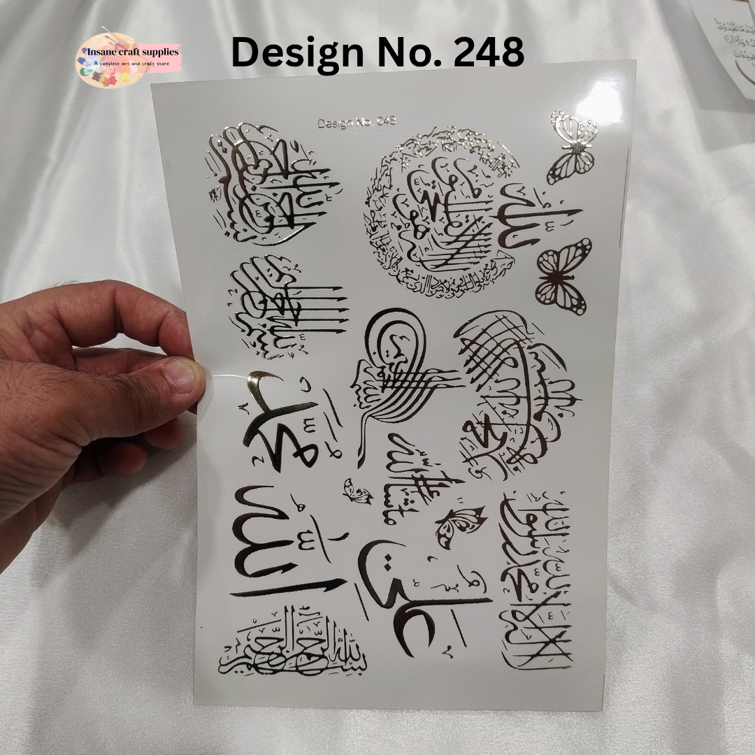Embossed Sticker Sheet Arabic 248