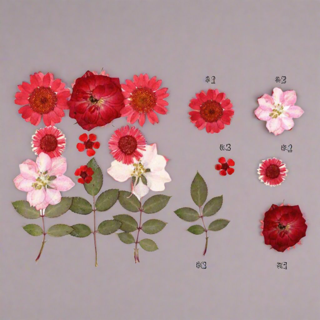 Dry Flower Sheet Mix Red