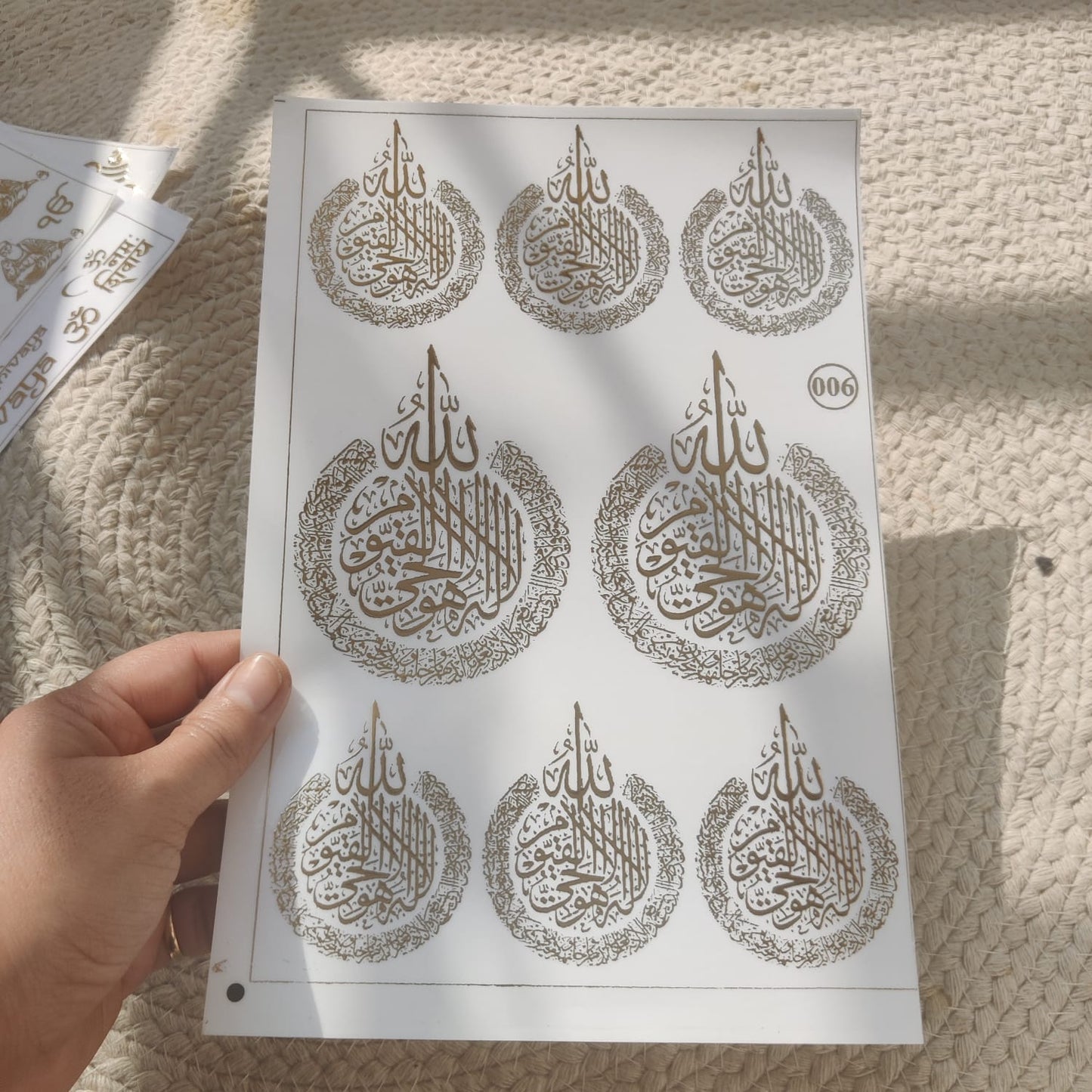 Embossed Sticker Sheet
