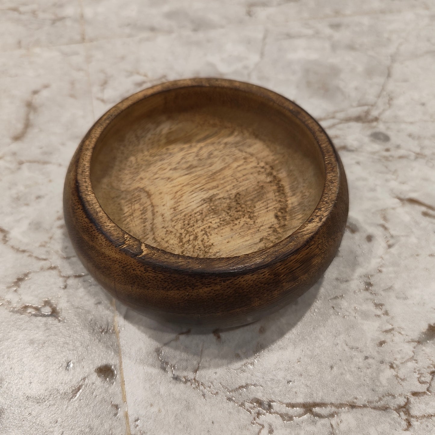 Wooden Bowl for Candles - Rounded bowl