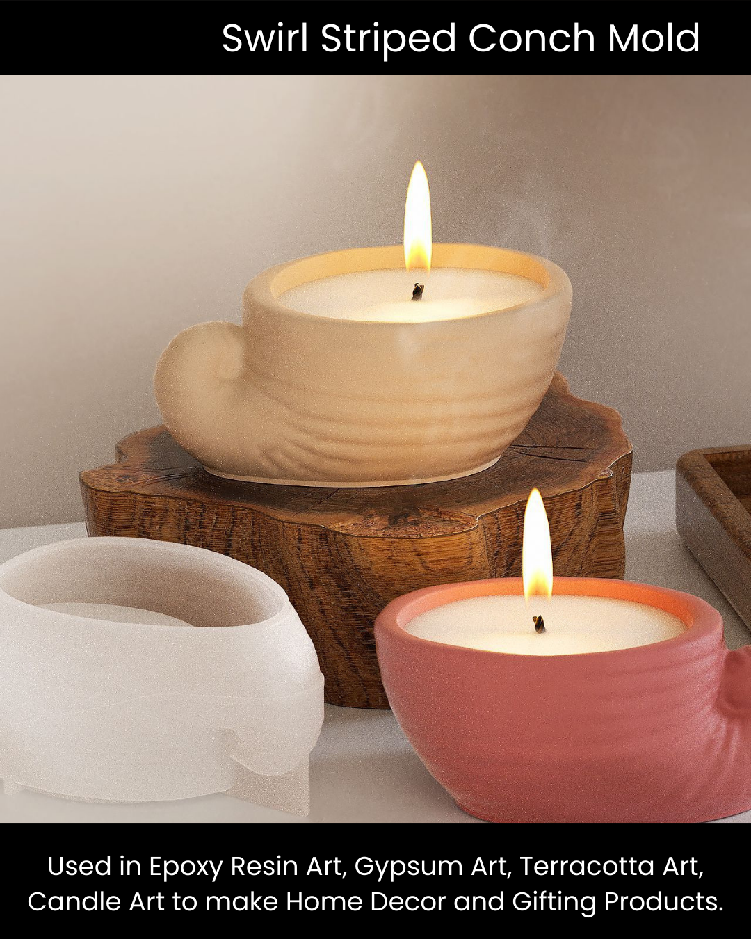 Swirl Striped Shell Mould