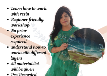 Ocean Theme Resin Art Online Class Technique B