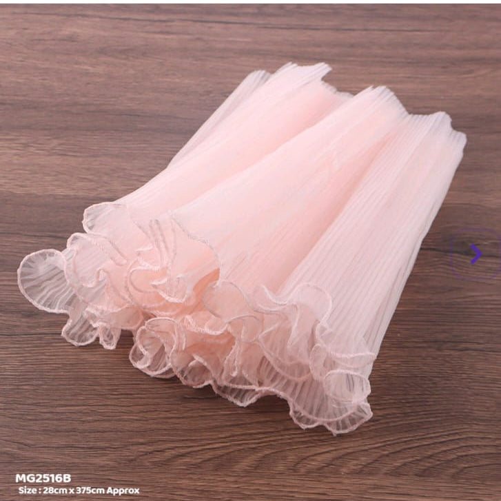 Peach Wrapping Bouquet Wrinkled Net 1 Pcs