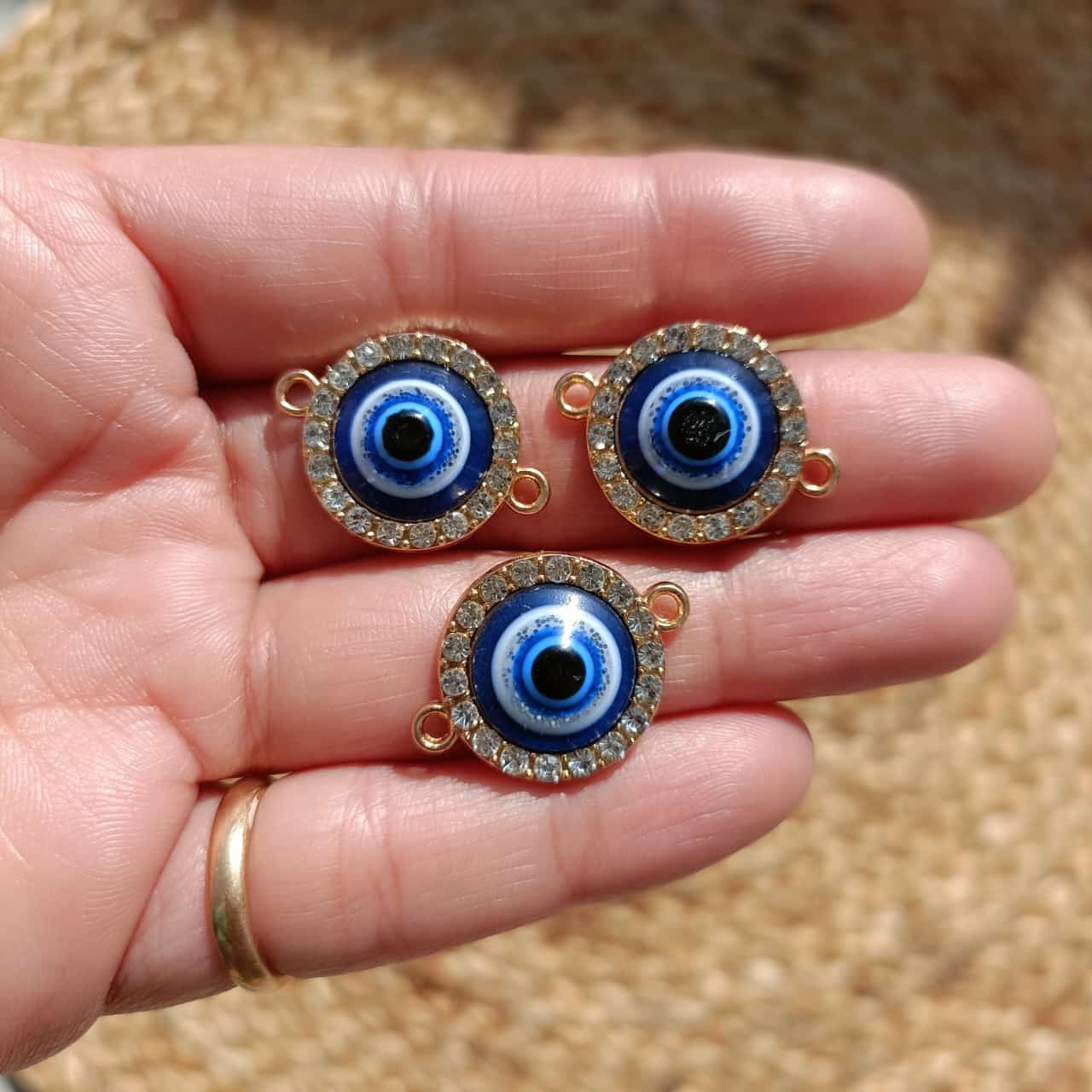 Round Evel Eye metal charm
metal charm