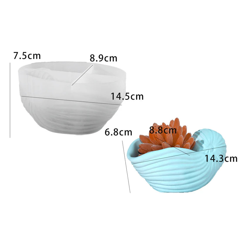 Shell Planter Flower Pot Mould
candle mould
concrete mould
insane craft supplies