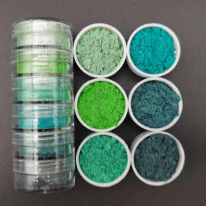 Green shade 6 in 1 mica powder d
