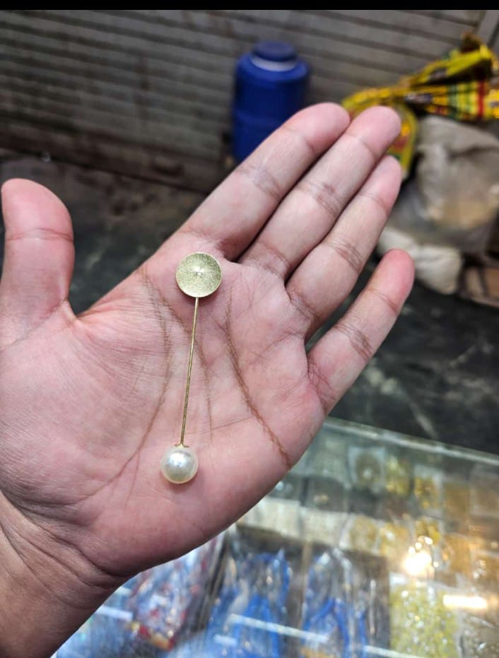 Pearl Round brooch pin 5 pcs in pack