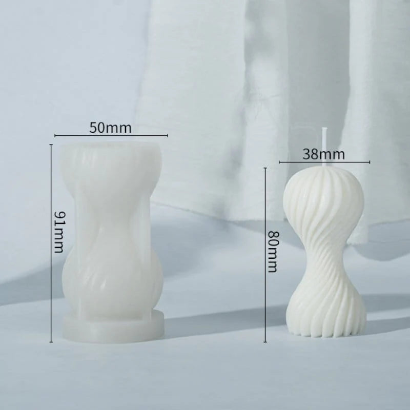 Round Wave Candle Mould HM0161