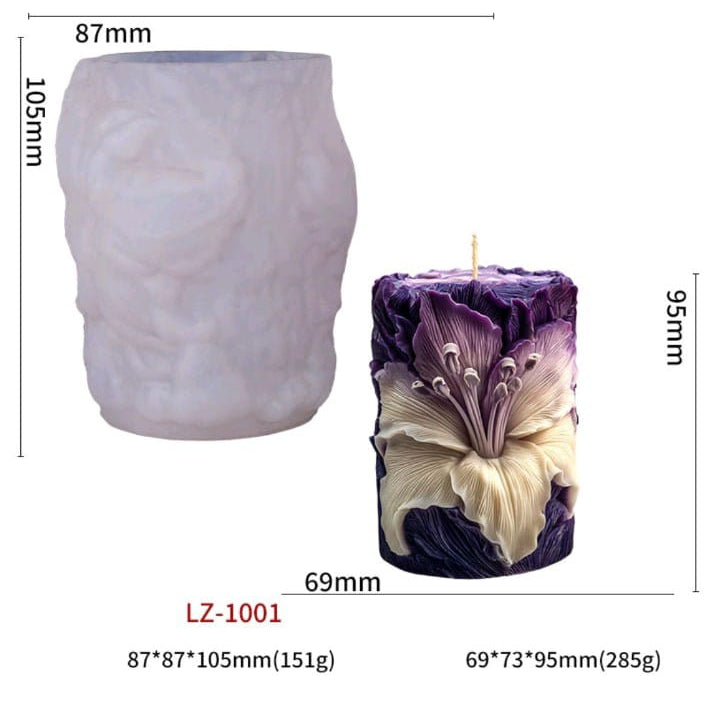 Pillar flower Candle Mould LZ1001 Heavy Quality