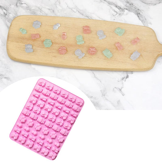 60 Cavity Mini Cartoon Animals & Paw Prints Mould for DIY Concrete Art, Resin Crafts, Soap Making & Cake Making Silicone Mould