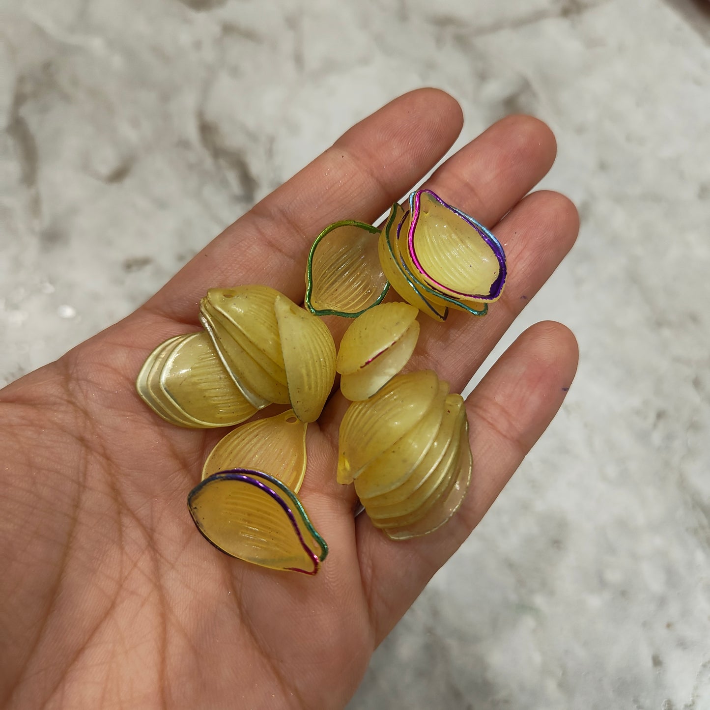 Acrylic Lotus Patels Yellow