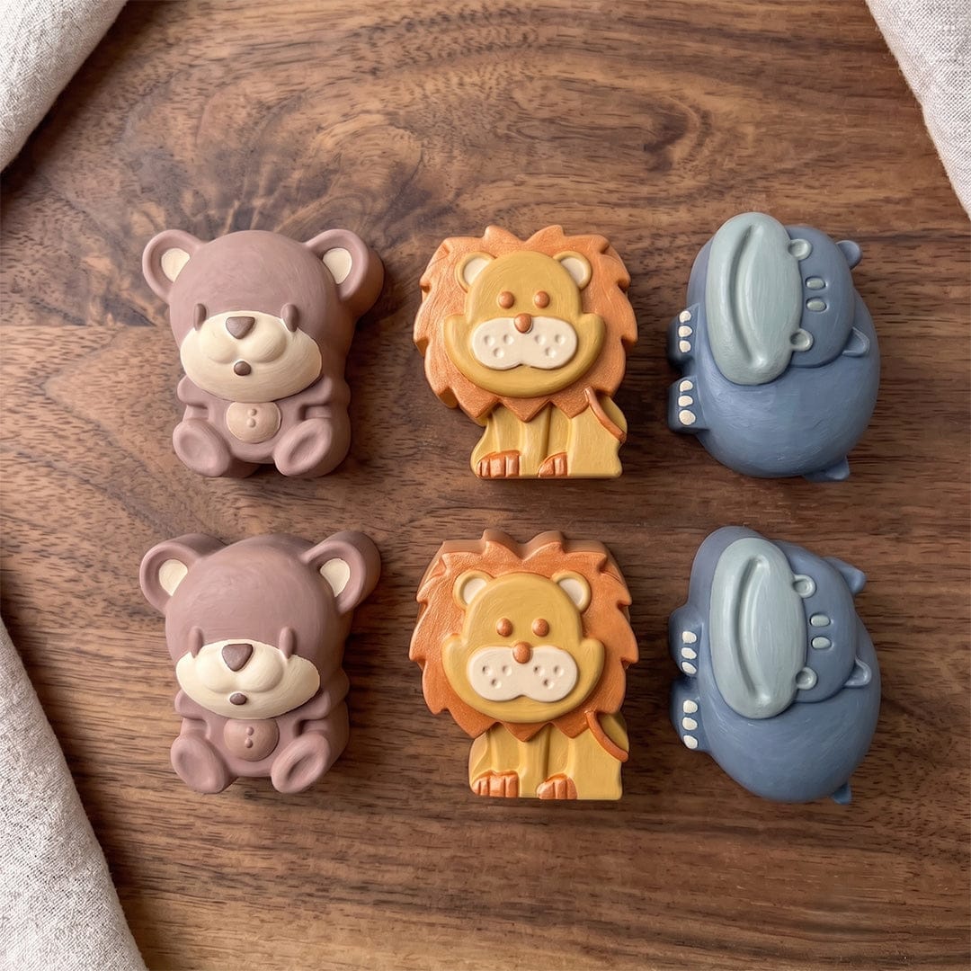 Lion, Bear, Hippo Silicone Mould for DIY Concrete Art, Resin Crafts, Soap Making & Cake Making Silicone Mould