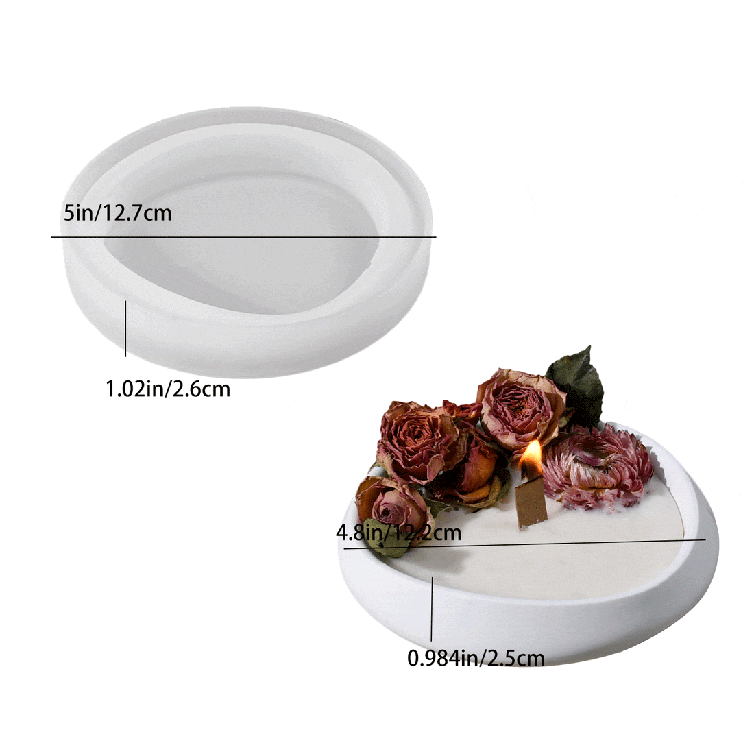 Oval Candle Tray Mould SM1087