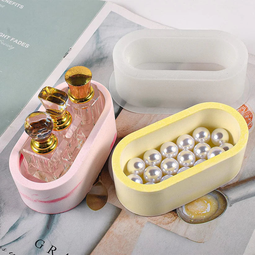 Oval Candle Jar Mould SM0755