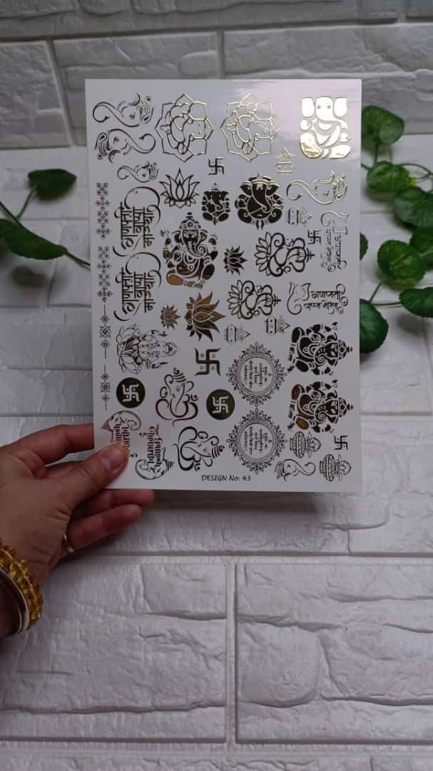 Embossed Sticker Sheet D22