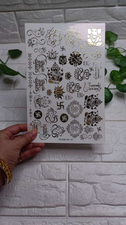 Embossed Sticker Sheet D22