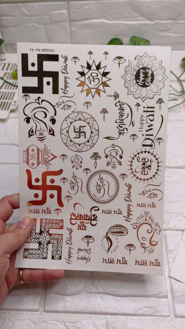 Embossed Sticker  Sheet D15