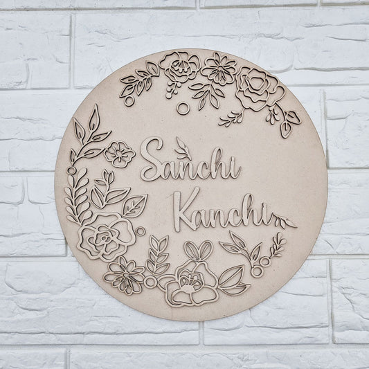 Flower Nameplate Design 1