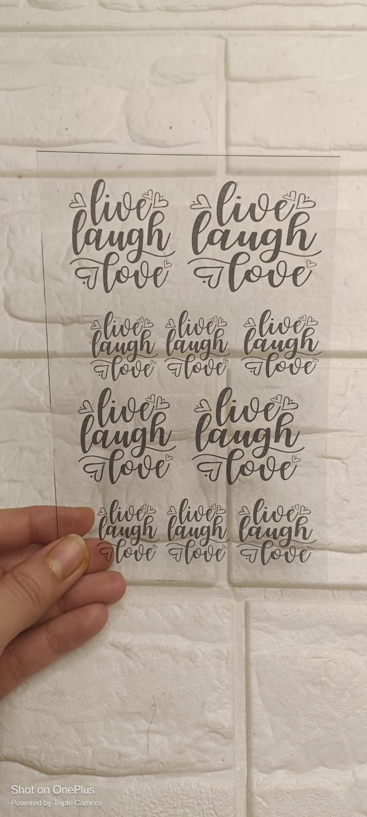 Live Laugh Love Insert Sheet