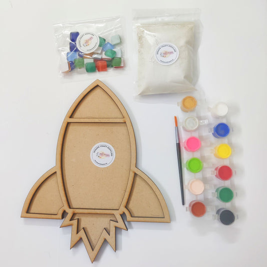 Rocket Shape Mosaic Art Kit