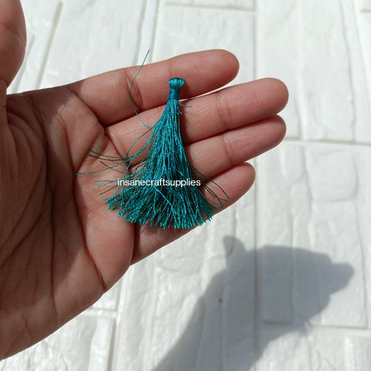 Teal Blue Thread Tassels