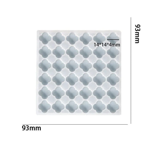 36 cavity, 4 leaf mosaic mould for resin  coaster ,lippin recasting, etc
resin mould
silicon mould
coaster mould