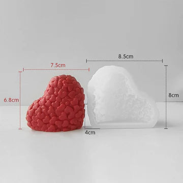 3D Hearts In Heart Soap &amp; Candle Mould
insane craft supplies
candle mould