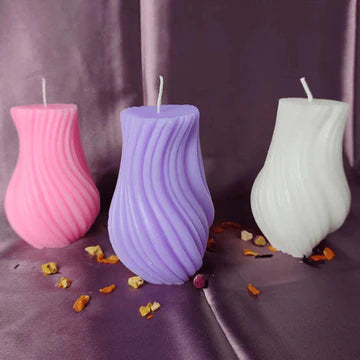 3D Twisted Ribbed Vase Style Candle Mould 
insane craft supplies