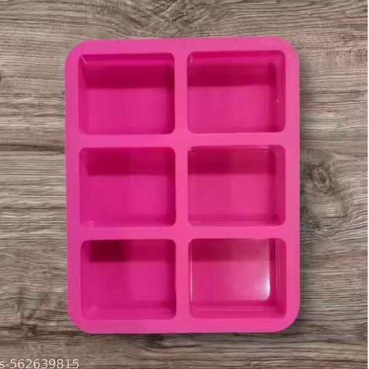 6 Cavity Rectangle Shape Soap Mould 
soap mould
soap making silicon mould