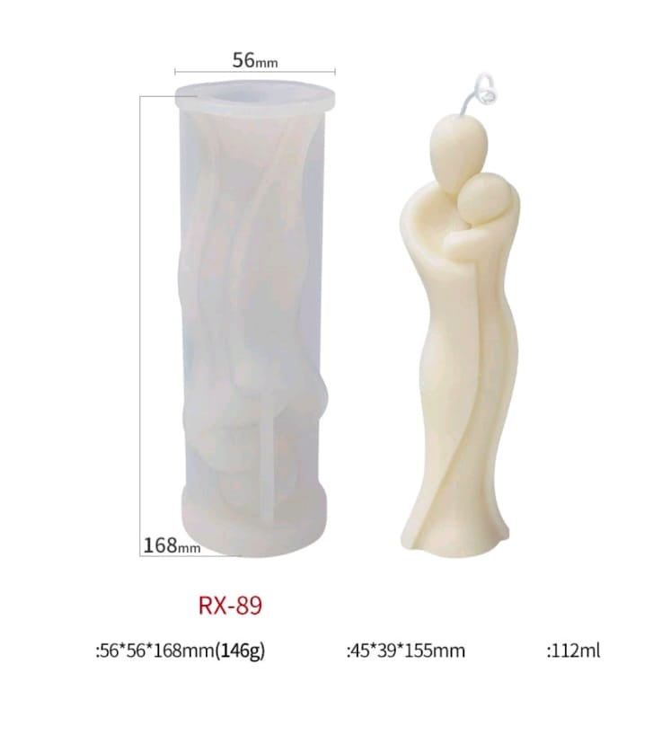 Couple Candle Mould RX-89
Candle mould
Silicon candle mould 
Insane Craft Supplies 