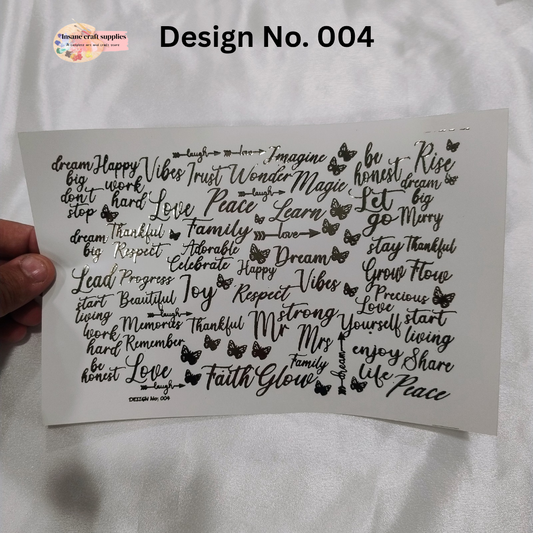 Embossed Sticker Sheet AF004