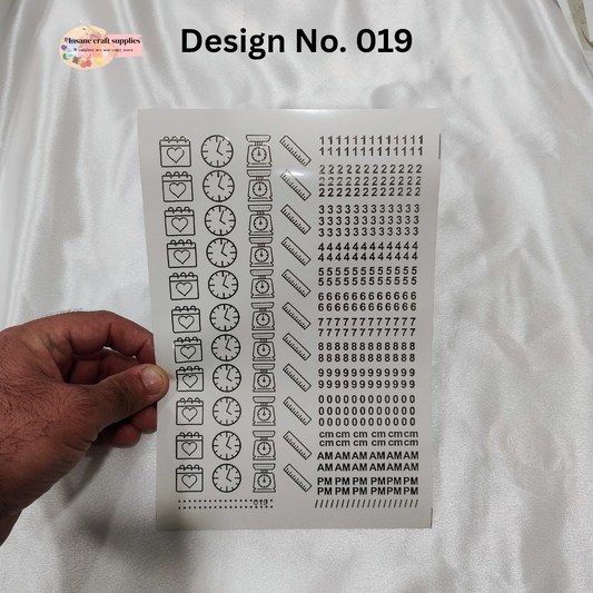 Embossed Sticker Sheet AF019