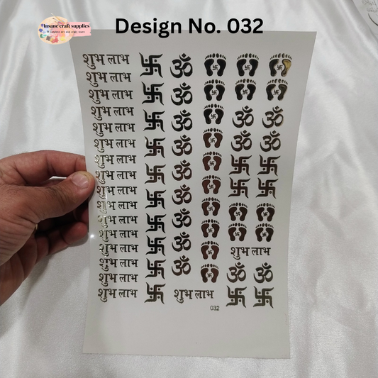 Embossed Sticker Sheet AF032
