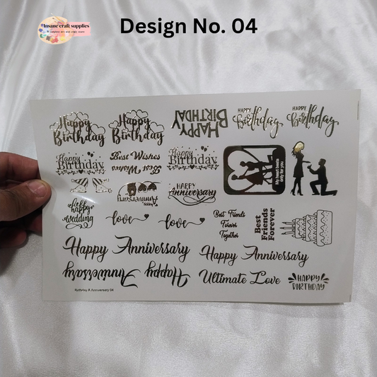 Embossed Sticker Sheet AF04
