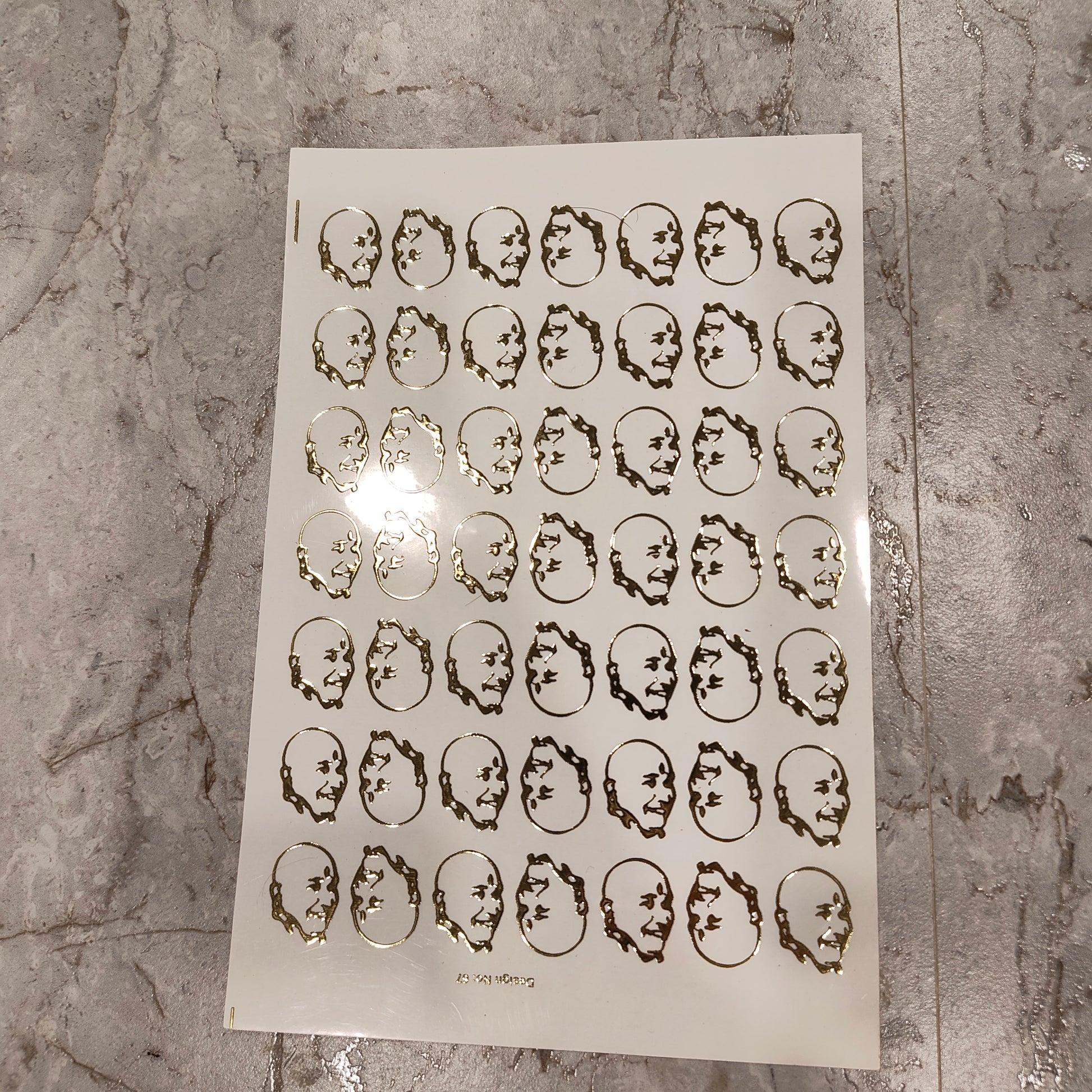 Embossed Sticker  Sheet 
embossed sticker sheet for resin
golden sheet for resin
insane craft supplies