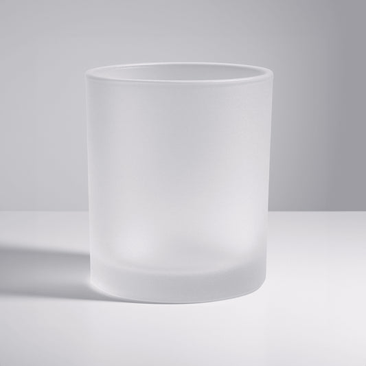 Frosted White Glass Jar Set of 6
