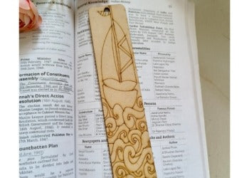 MDF Bookmark Boat