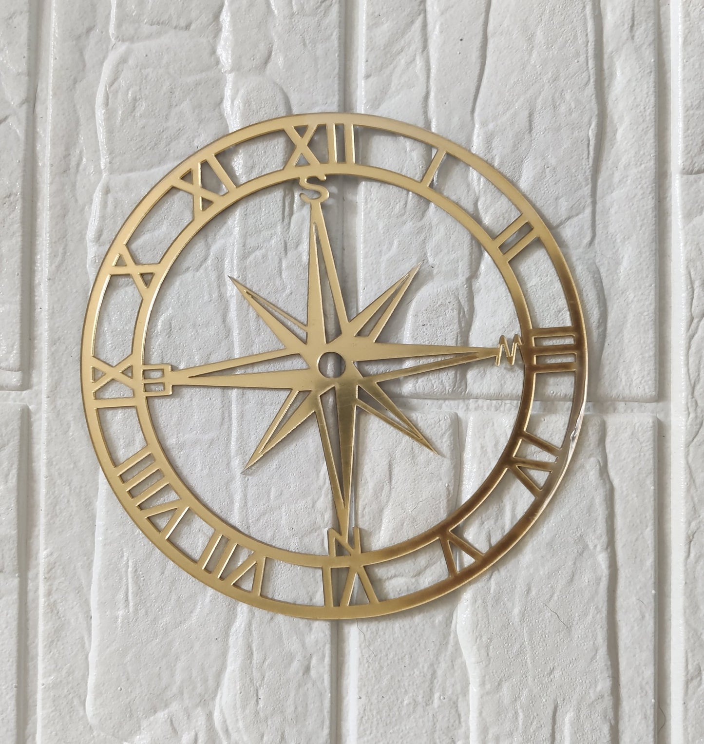 Gold Acrylic Compass face Dial