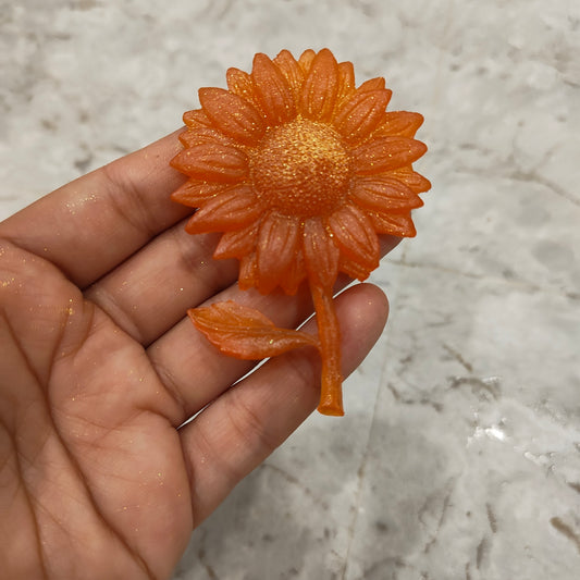 Sun Flower with leaf Candle Mould