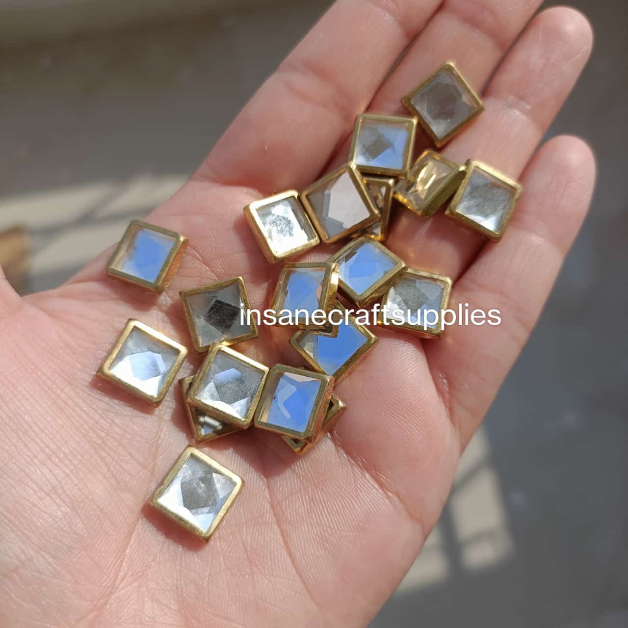 Kundan Beads Square Shape