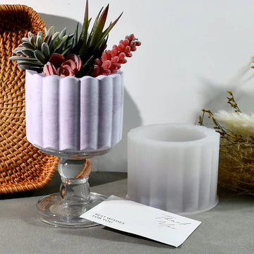 Long Stripes Planter & Candle Holder Mould 
insane craft supplies
concrete mould
